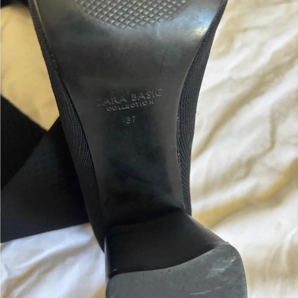 Zara Black Over-the-Knee Boots